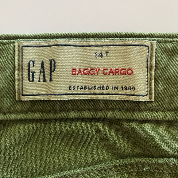 GAP Women’s Green Wide Leg Cargo Pants Size 14 Tall Streetwear - Picture 6 of 10